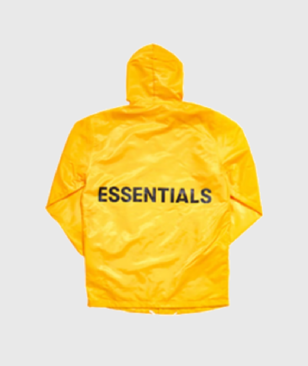 Essentials Graphic Hooded Coach Jacket Yellow