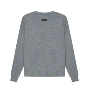 Essentials Overlapped Gray Sweater