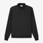 Fear of God ESSENTIALS Long Sleeve Polo Sweatshirt Black