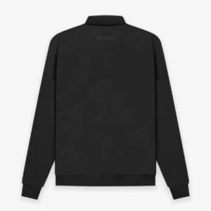 Fear of God ESSENTIALS Long Sleeve Polo Sweatshirt Black